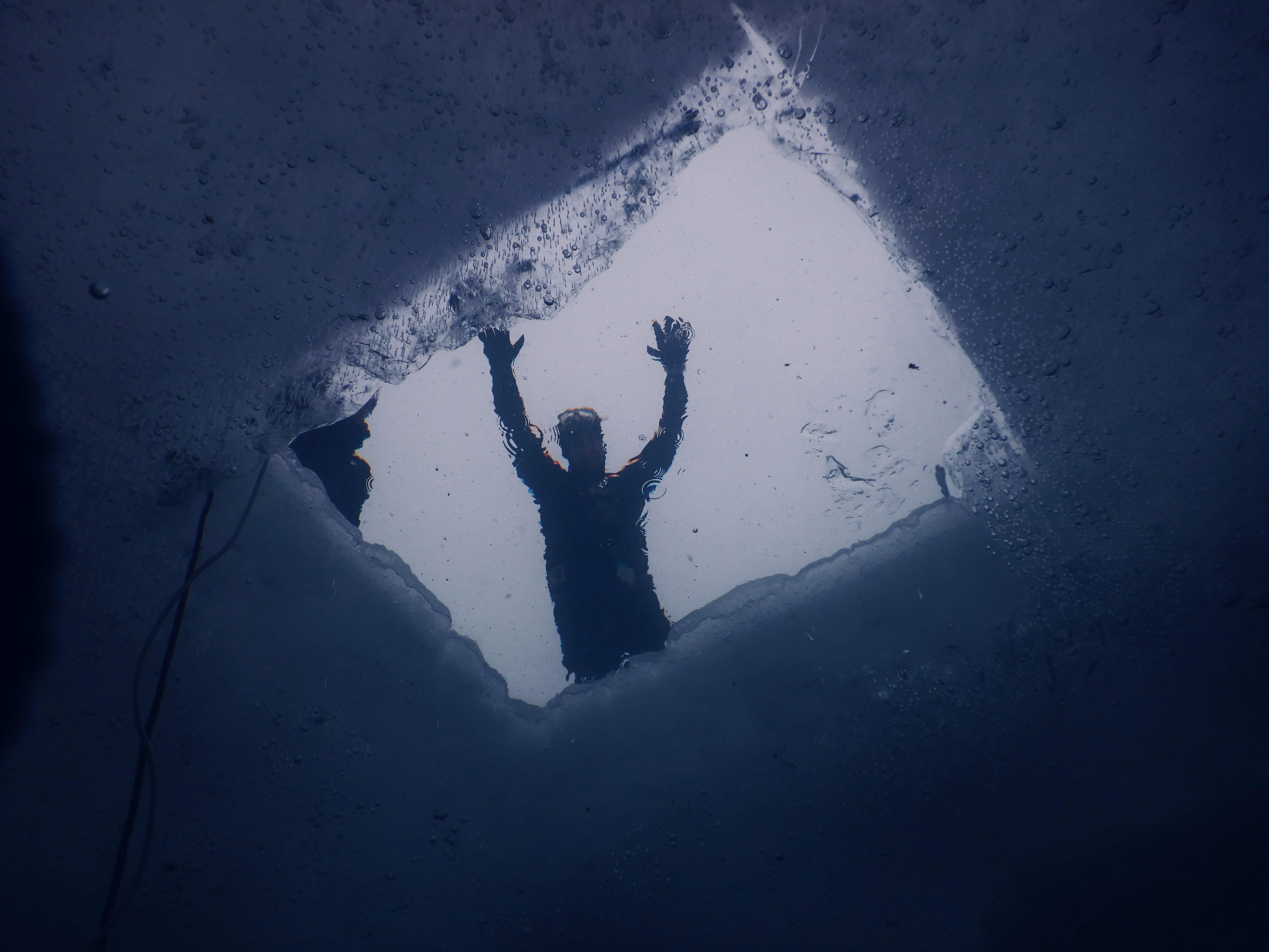 Ice diving Diving in ice water